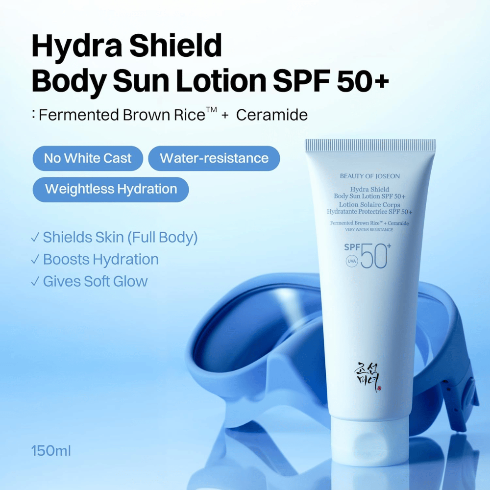 Beauty of Joseon Hydra Shield Body Sun Lotion SPF50+ wodoodporny filtr przeciwsłoneczny do ciała 150 ml