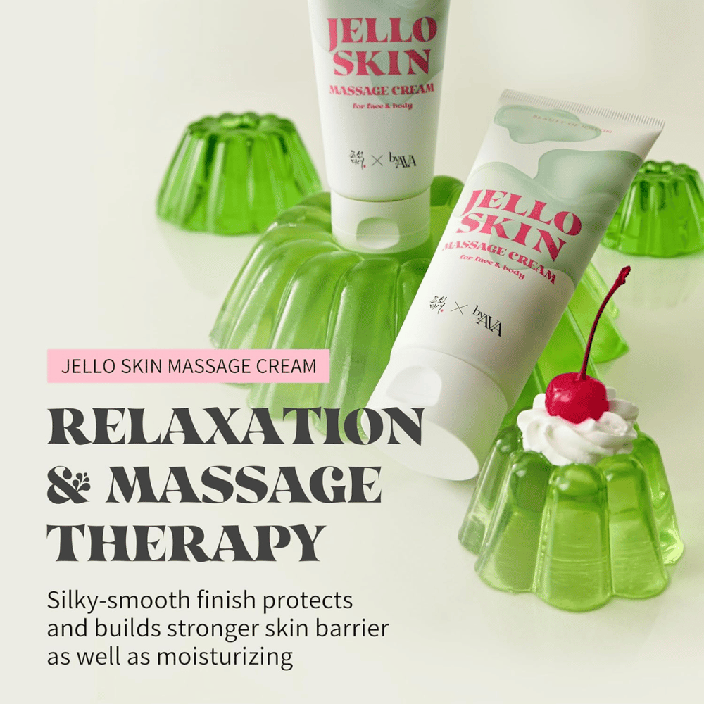 Beauty of Joseon Jello Skin Massage Cream do relaksującego masażu twarzy i ciała, który nawilża i wzmacnia barierę skórną.