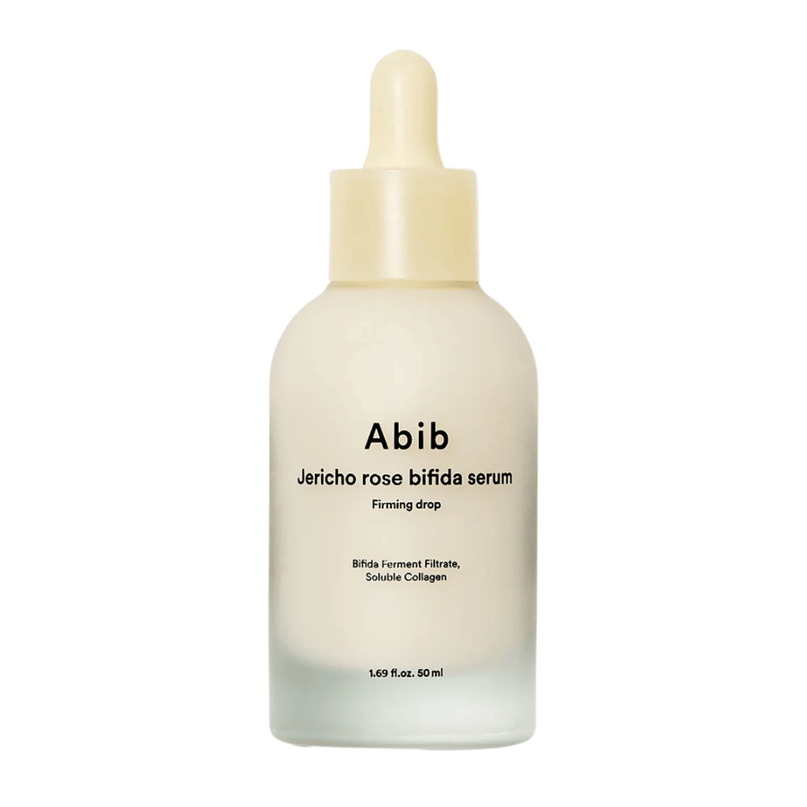 Czyste wyizolowane zdjęcie produktu Abib Jericho Rose Bifida Serum Firming Drop na jasnym tle.