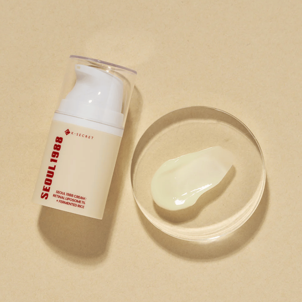 Zdjęcie produktu, gdzie widać zawartość dla SEOUL 1988 Cream : Retinal Liposome 1% + Fermented Rice 50ml