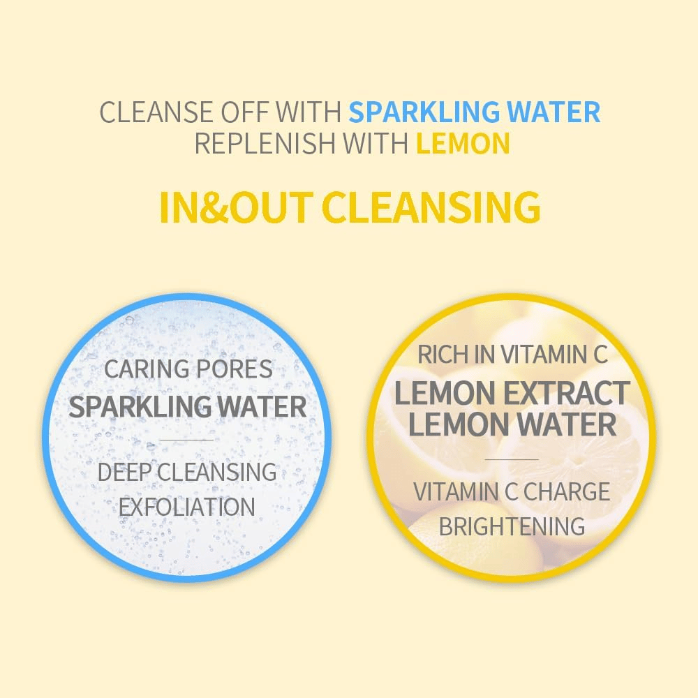 Secret Key Lemon Sparkling Cleansing Foam – oczyszcza pory wodą gazowaną i nadaje blask dzięki ekstraktowi z cytryny bogatemu w witaminę C.