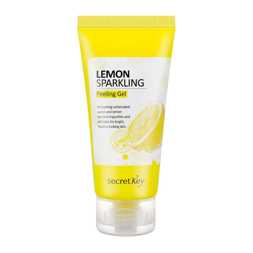 Secret Key Lemon Sparkling Peeling Gel – koreański żel peelingujący z gazowaną wodą i ekstraktem z cytryny, który oczyszcza pory i wyrównuje koloryt skóry.