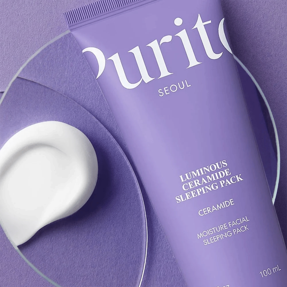 Purito Luminous Ceramide Sleeping Pack 100 ml – ceramidowa maska na noc o kremowej konsystencji dla skóry suchej i odwodnionej