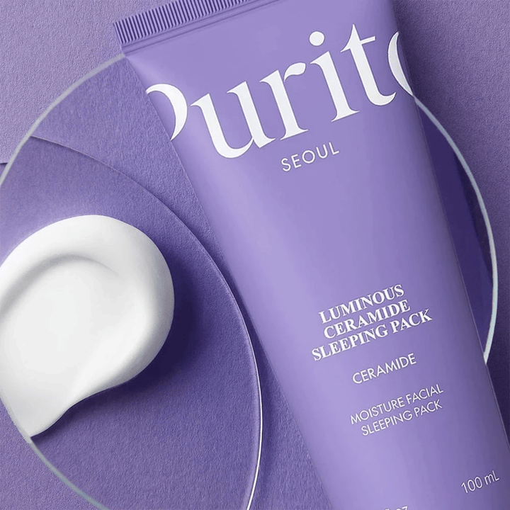 Purito Luminous Ceramide Sleeping Pack 100 ml – ceramidowa maska na noc o kremowej konsystencji dla skóry suchej i odwodnionej