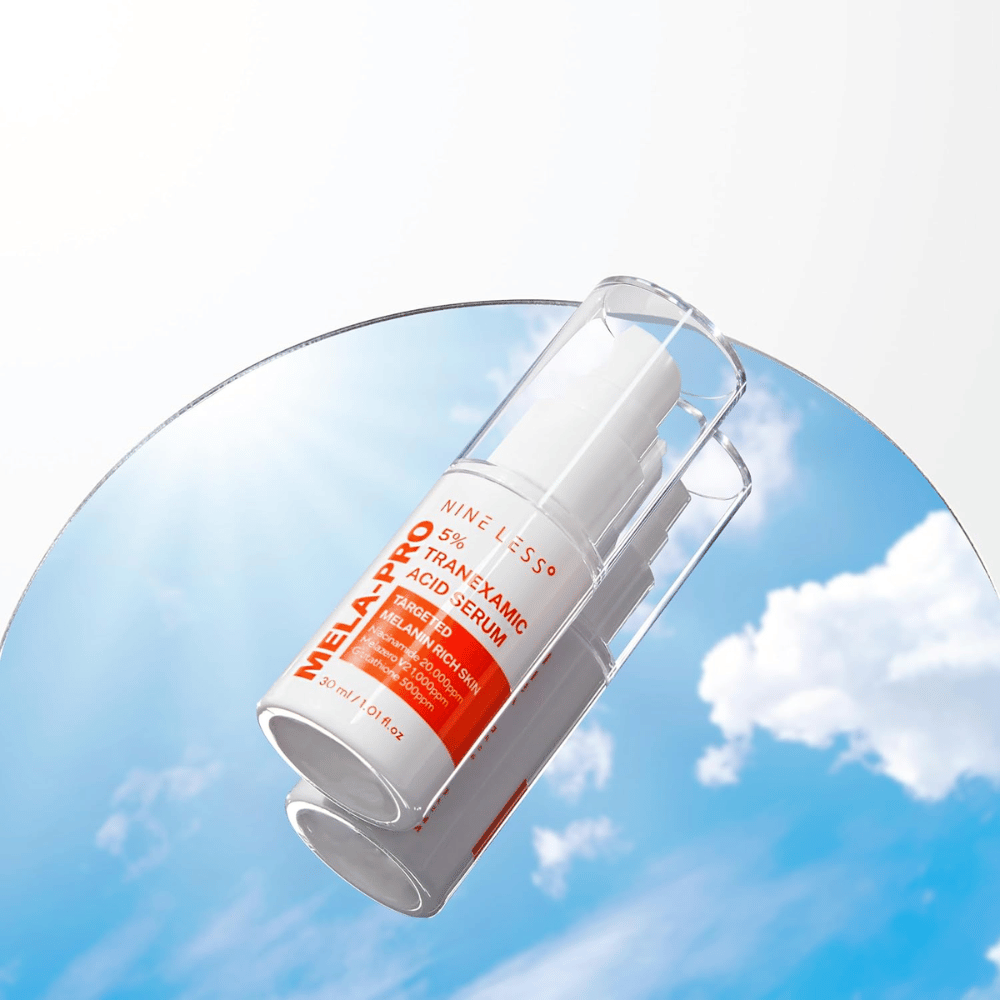 NINE LESS MELA-PRO 5% Tranexamic Acid Serum 30 ml z pompką, serum na przebarwienia i ciemne plamy.