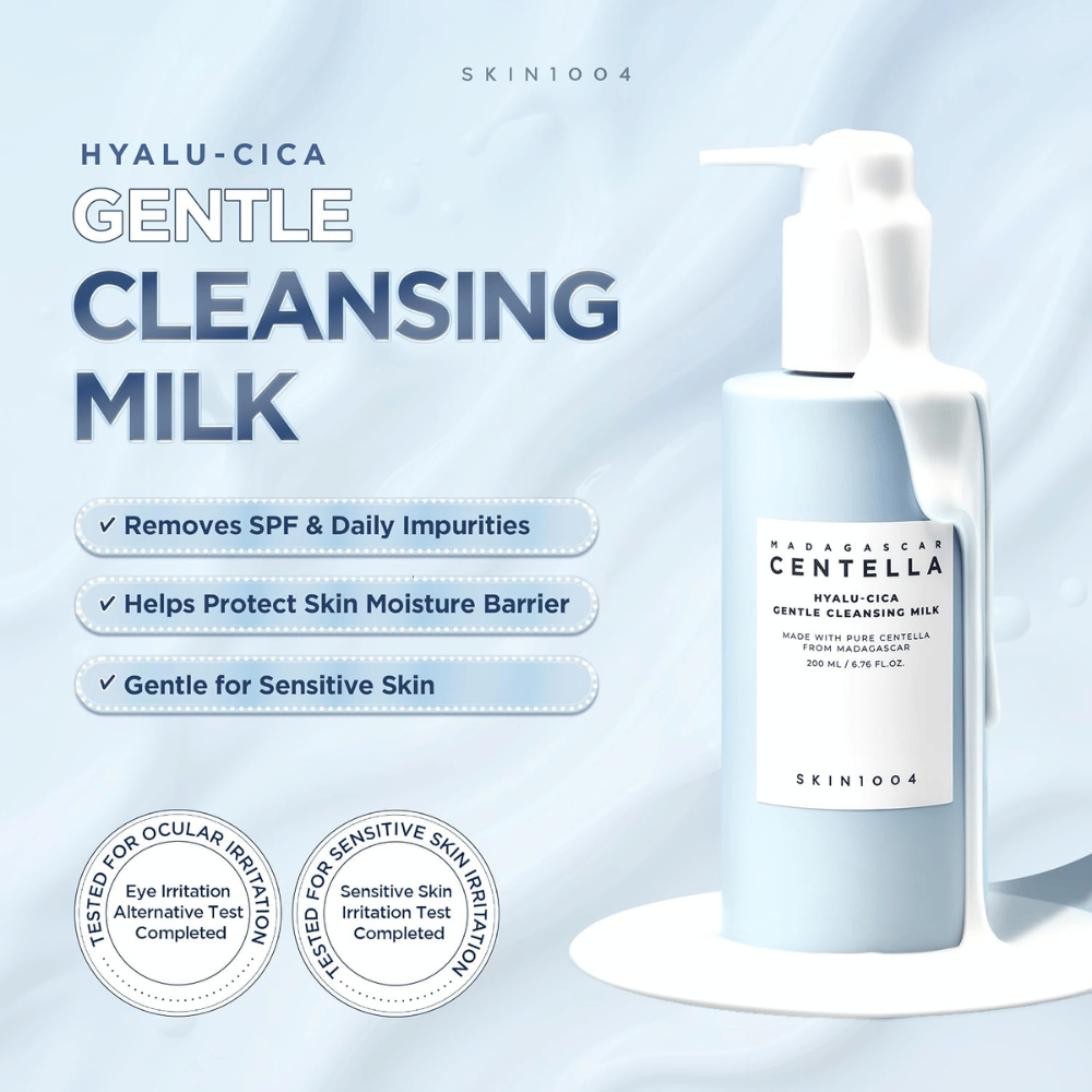 SKIN1004 Madagascar Centella Hyalu-Cica Gentle Cleansing Milk – delikatne mleczko oczyszczające do skóry wrażliwej
