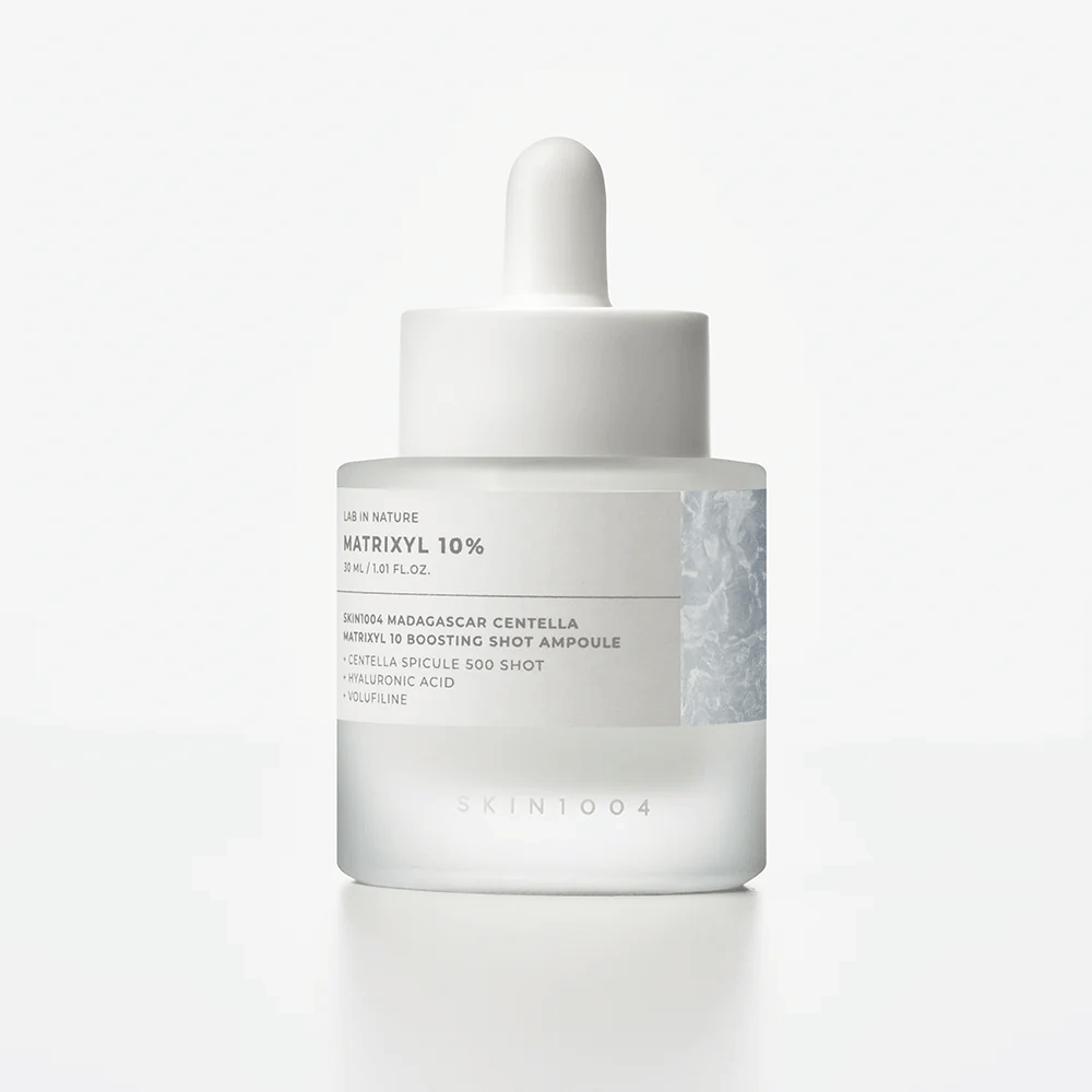 SKIN1004 Madagascar Centella Matrixyl 10 Boosting Shot Ampoule w oryginalnym opakowaniu – serum do twarzy z Matrixyl 10%, kwasem hialuronowym i centella dla wypełnionej i gładkiej skóry.