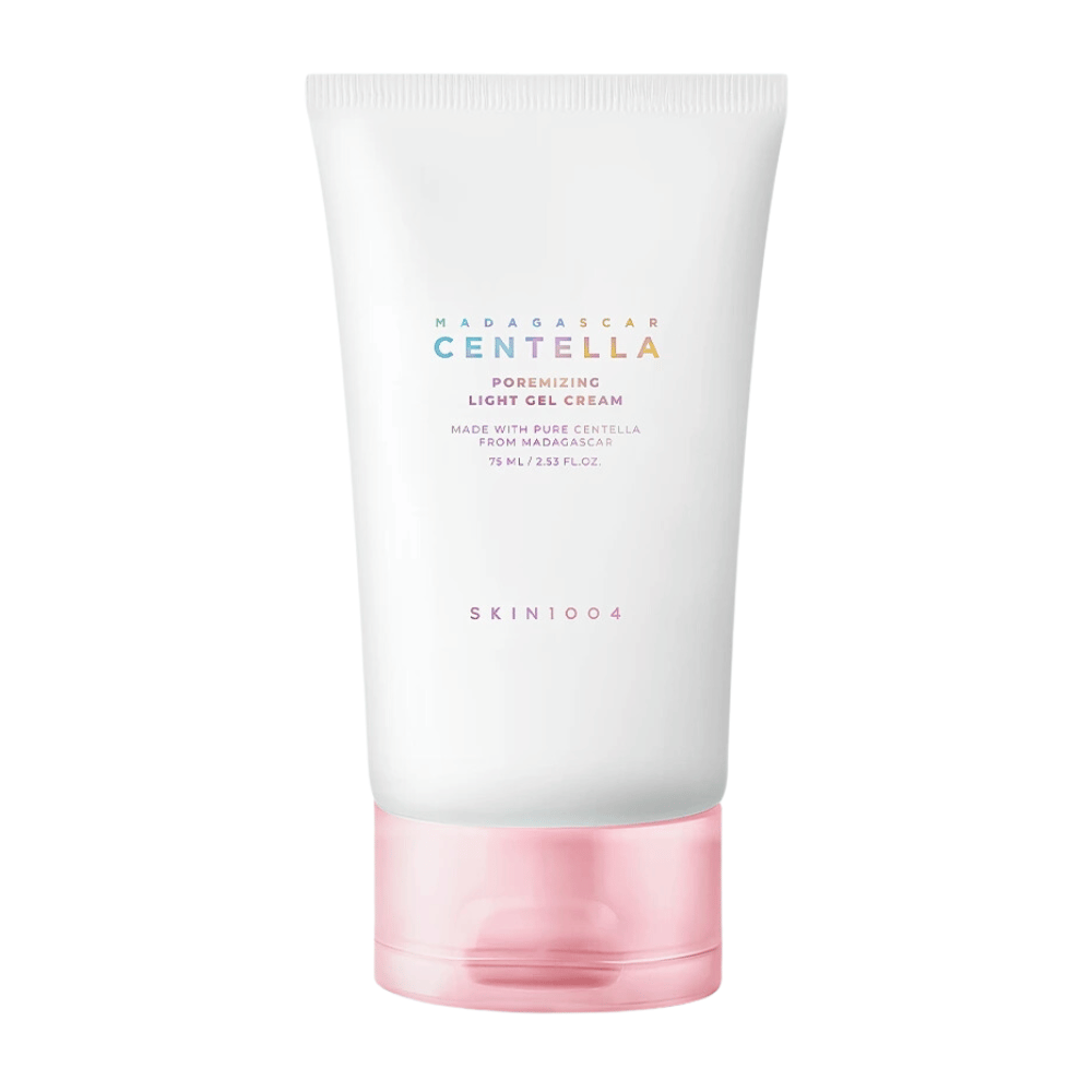 Madagascar Centella Poremizing Light Gel Cream jest prezentowany w białej i różowej tubce. Produkt jest wykonany z czystej centelli z Madagaskaru i ma lekką, żelową konsystencję, co czyni go idealnym do redukcji porów i zapewnienia świeżego uczucia.