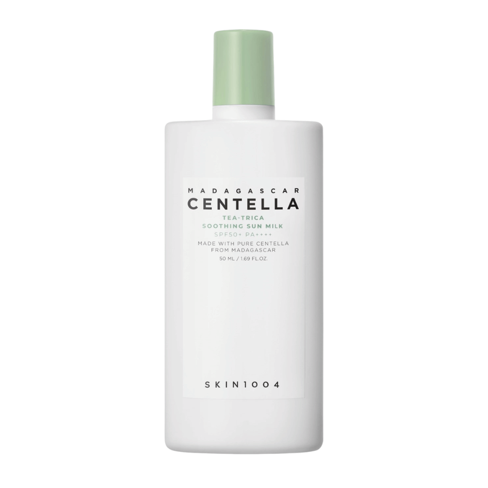 SKIN1004 Madagascar Centella Tea-Trica Soothing Sun Milk SPF50+ PA++++ krem przeciwsłoneczny z Centella Asiatica i Tea Tree