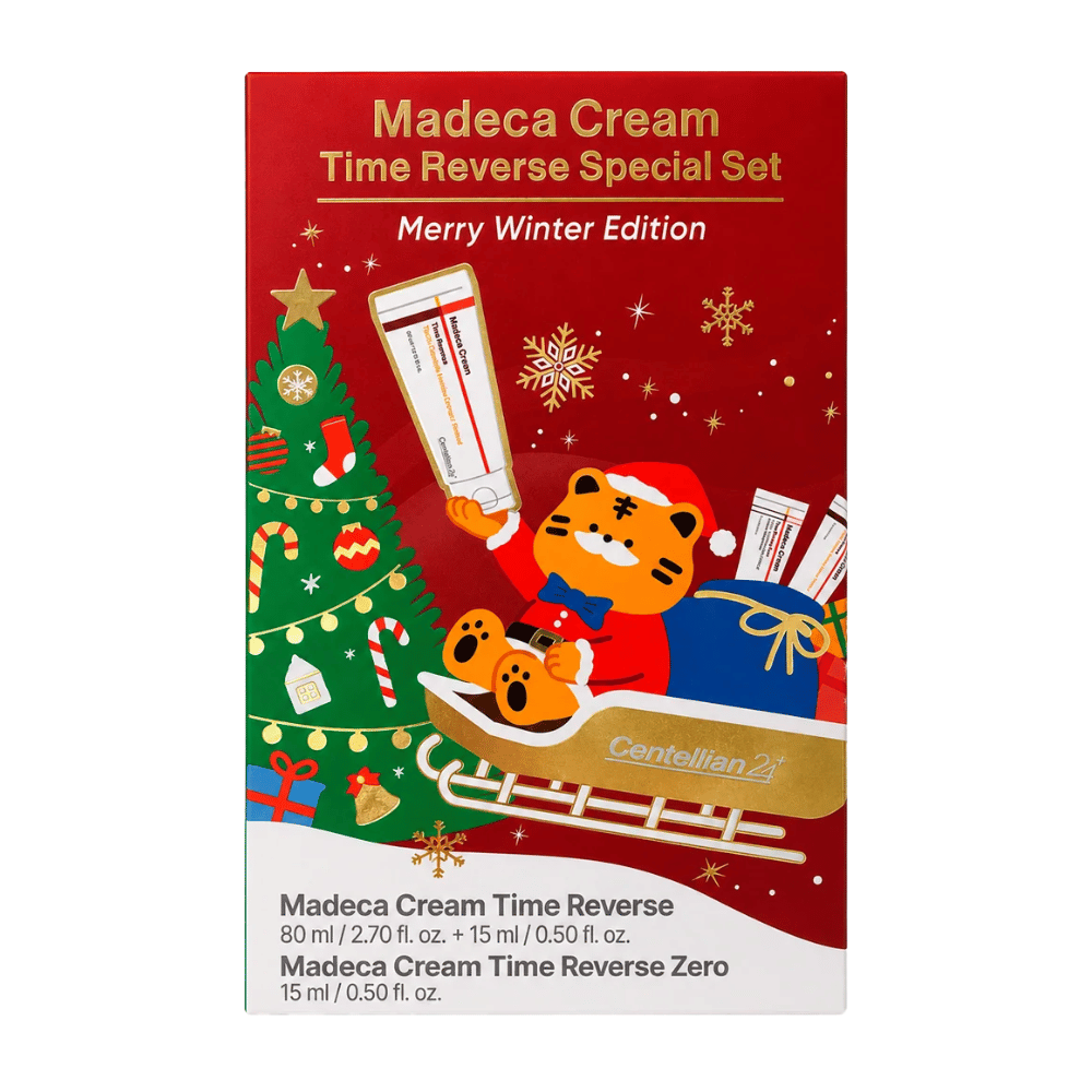 1. Centellian24 Madeca Cream Time Reverse Special Set Merry Winter Edition – świąteczny zestaw do pielęgnacji skóry w czerwonym opakowaniu prezentowym