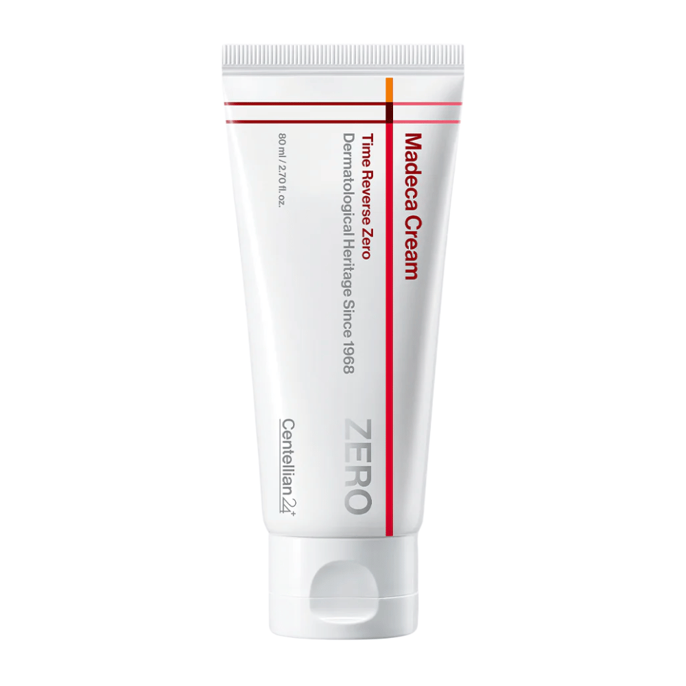 MADECA Cream Time Reverse Zero od Centellian24 – koreański krem do twarzy do codziennego użytku, który wzmacnia barierę skórną i łagodzi podrażnioną skórę.