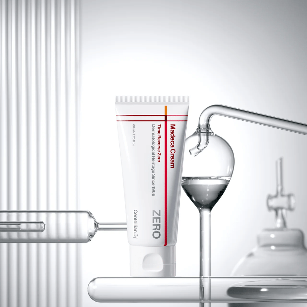 MADECA Cream Time Reverse Zero od Centellian24 w środowisku klinicznym – koreański krem do twarzy opracowany w celu wzmocnienia bariery skórnej i zapewnienia kojącej, regenerującej pielęgnacji.