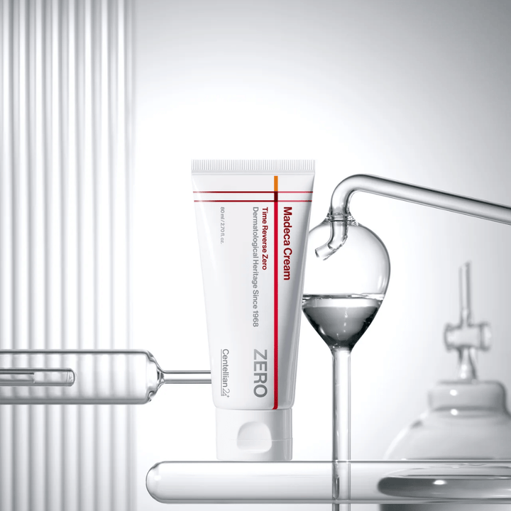MADECA Cream Time Reverse Zero od Centellian24 w środowisku klinicznym – koreański krem do twarzy opracowany w celu wzmocnienia bariery skórnej i zapewnienia kojącej, regenerującej pielęgnacji.