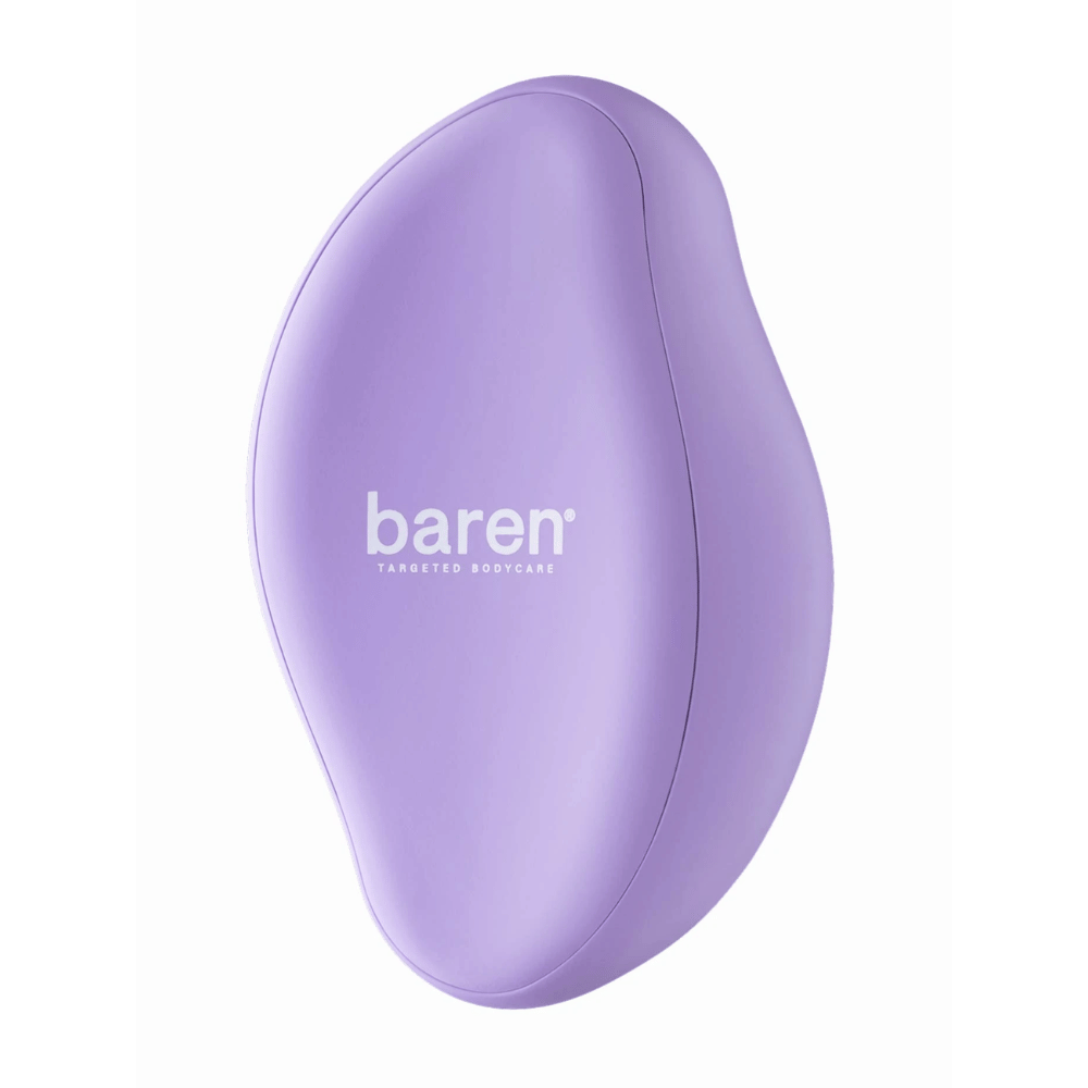1. Baren Magic Glass Stone Foot File – fioletowy pilnik do stóp o ergonomicznym kształcie do usuwania zrogowaceń i suchej skóry na stopach