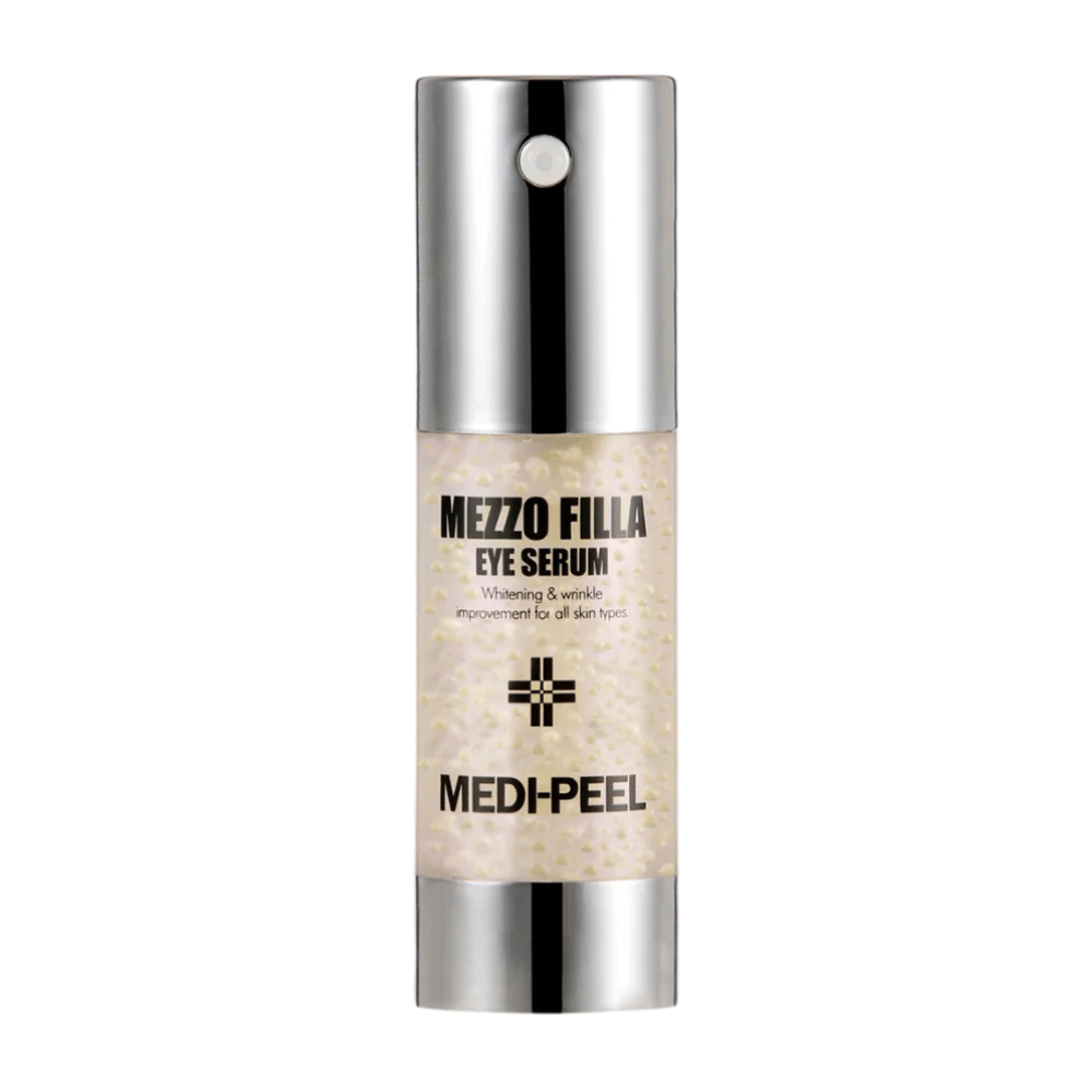 MEDI-PEEL Mezzo Filla Eye Serum stojący obraz produktu – koreańskie serum do oczu, które pomaga redukować zmarszczki, nadaje blask i poprawia elastyczność skóry.