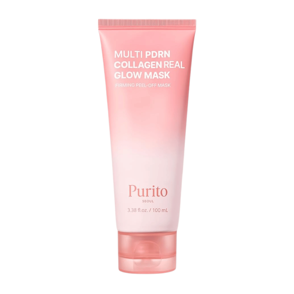 Purito SEOUL Multi PDRN Collagen Real Glow Mask 100 ml – zdjęcie produktu różowej maski peel-off w tubce