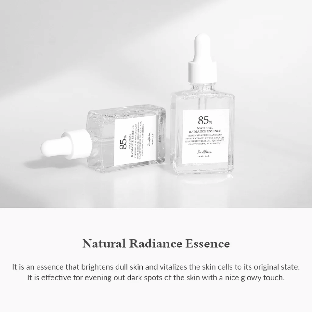 Dr. Althea Natural Radiance Essence która nawilża, dodaje blasku i wyrównuje koloryt skóry dla zdrowej i promiennej cery.