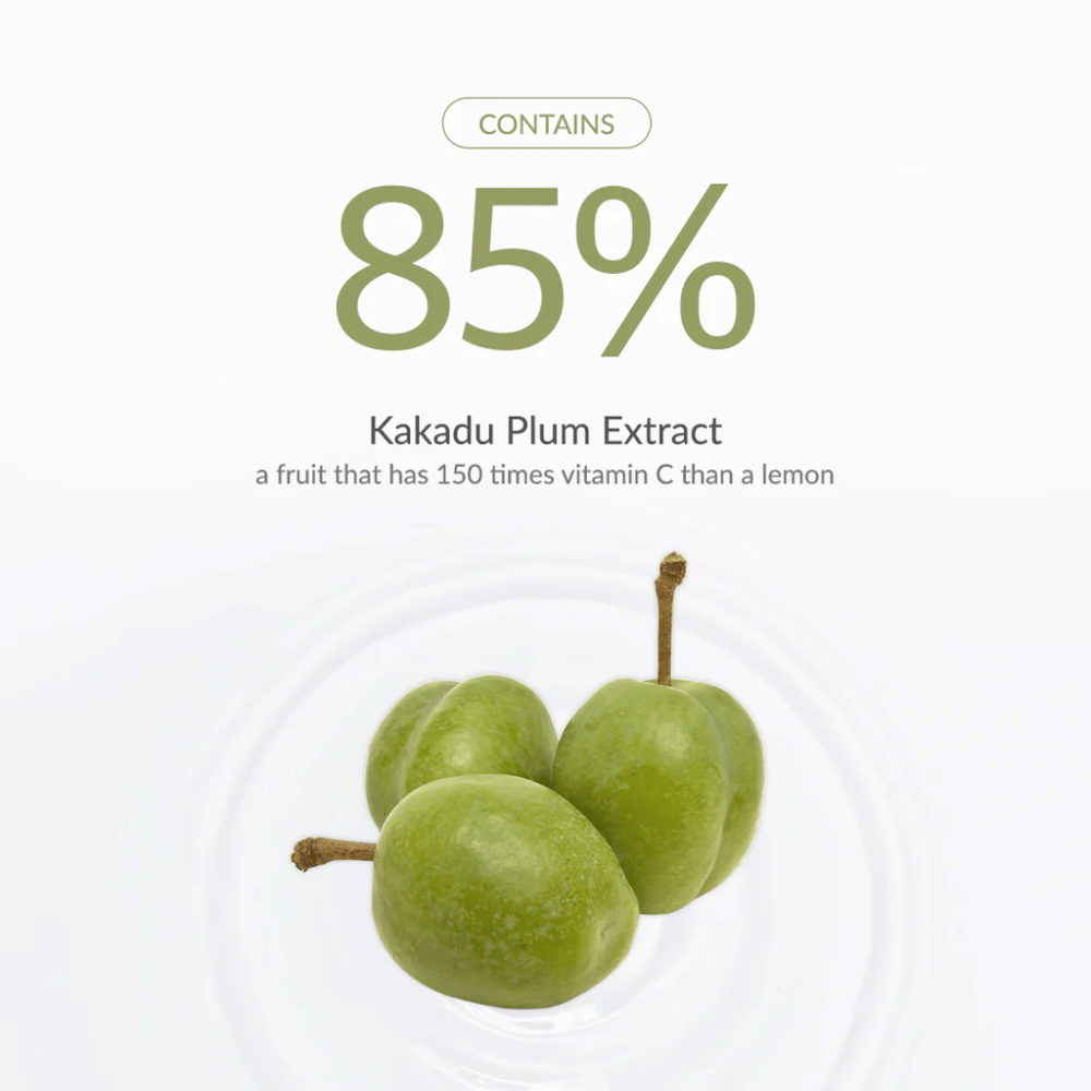 Dr. Althea Natural Radiance Essence z 85% ekstraktem z Kakadu Plum, bogaty w witaminę C, aby nadać blask, wyrównać koloryt skóry i zwiększyć blask.