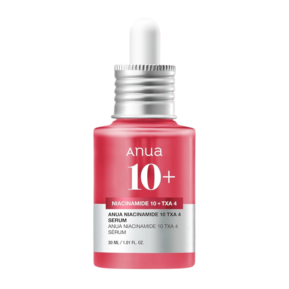 Anua Niacinamide 10% + TXA 4% Serum to potężne, bezwonne serum, które wyrównuje koloryt skóry, redukuje nierówności i nadaje promienny blask.