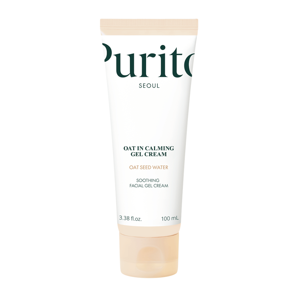 Zdjęcie produktu na Purito Oat-In Calming Gel Cream 100 ml. Kojący krem-żel do twarzy z wodą owsianą, który łagodzi i nawilża skórę.