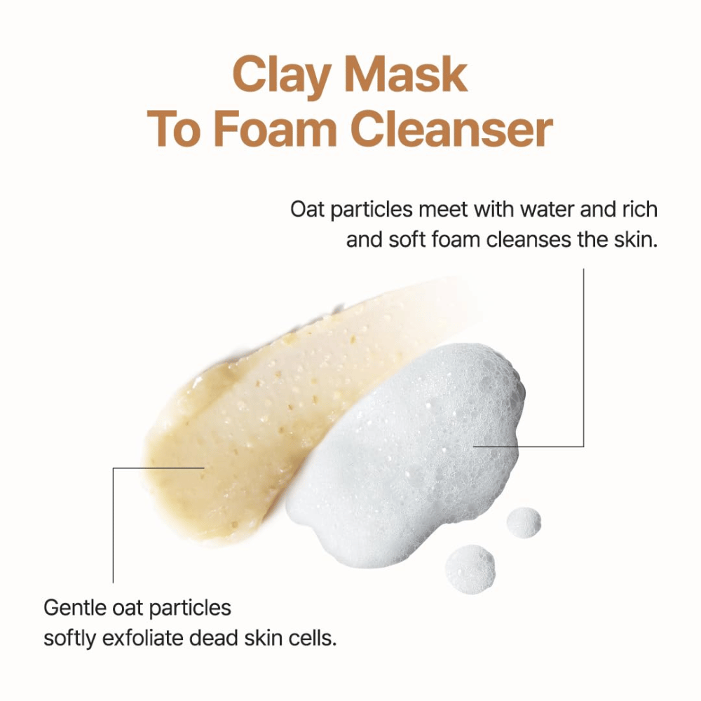 Purito SEOUL Oat In Gentle Exfoliating Face Cleanser – delikatny złuszczający środek do mycia twarzy z owsem, który przekształca się z kremu w miękką pianę