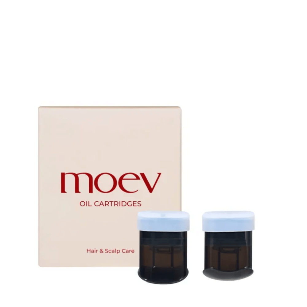 MOEV Oil Cartridges Set – wkłady uzupełniające do pielęgnacji włosów i skóry głowy, wzbogacone naturalnymi olejami i aktywnymi składnikami.