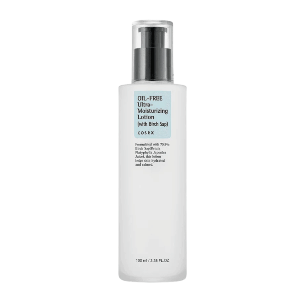 COSRX Oil-Free Ultra-Moisturizing Lotion with Birch Sap 100 ml beztłuszczowy krem do twarzy dla skóry wrażliwej, tłustej i skłonnej do trądziku
