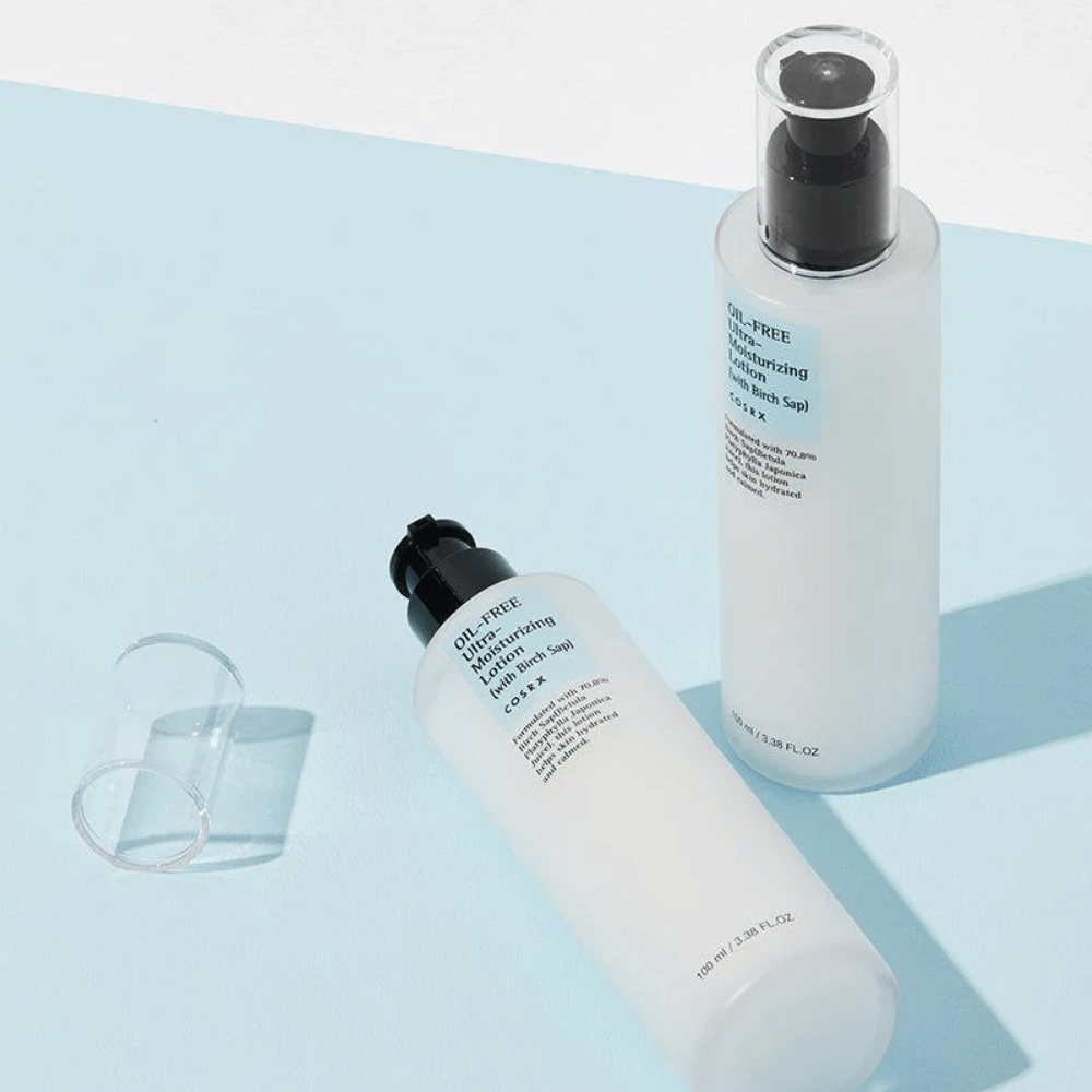 COSRX Oil-Free Ultra-Moisturizing Lotion with Birch Sap 100 ml lekki beztłuszczowy balsam do twarzy z sokiem brzozowym dla skóry tłustej i mieszanej