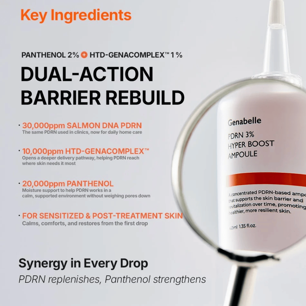 Genabelle PDRN 3% Hyper Boost Ampoule z PDRN, pantenolem i HTD-GENACOMPLEX