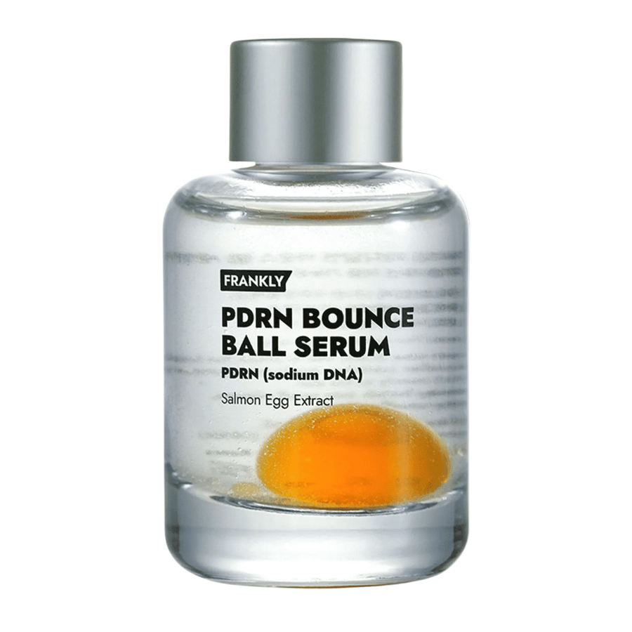 FRANKLY PDRN Bounce Ball Serum – koreanskt ansiktsserum med PDRN och laxäggsextrakt som stärker hudbarriären och ger elasticitet.