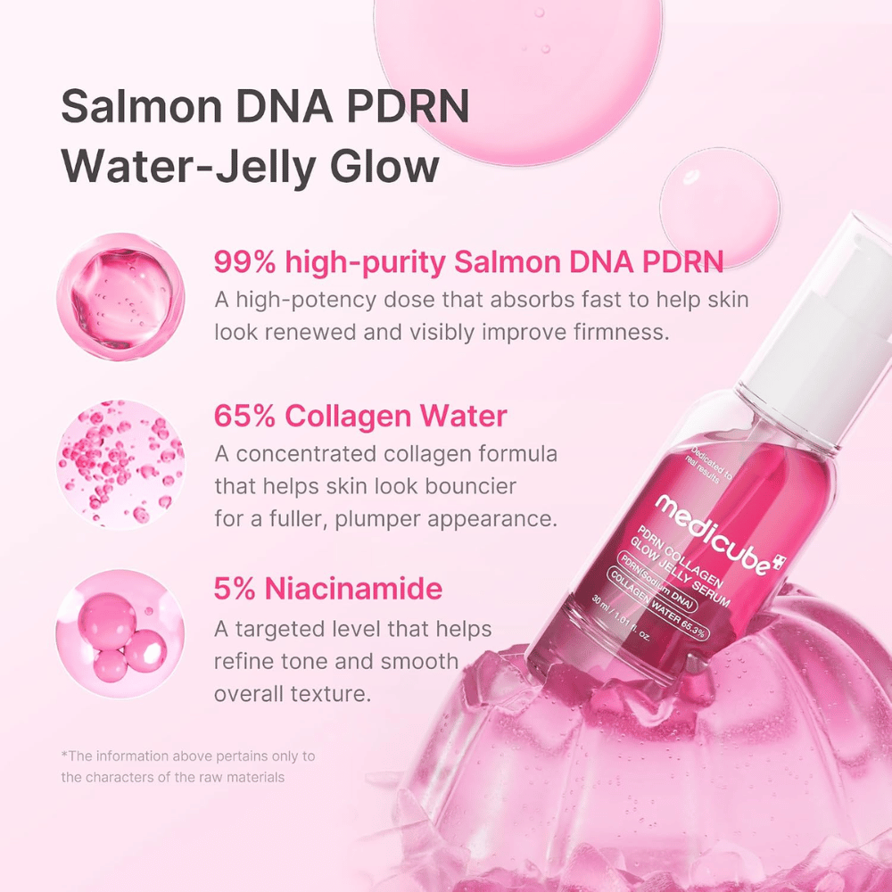 Medicube PDRN Collagen Glow Jelly Serum z PDRN, wodą kolagenową i niacynamidem dla jędrniejszej i bardziej jednolitej skóry