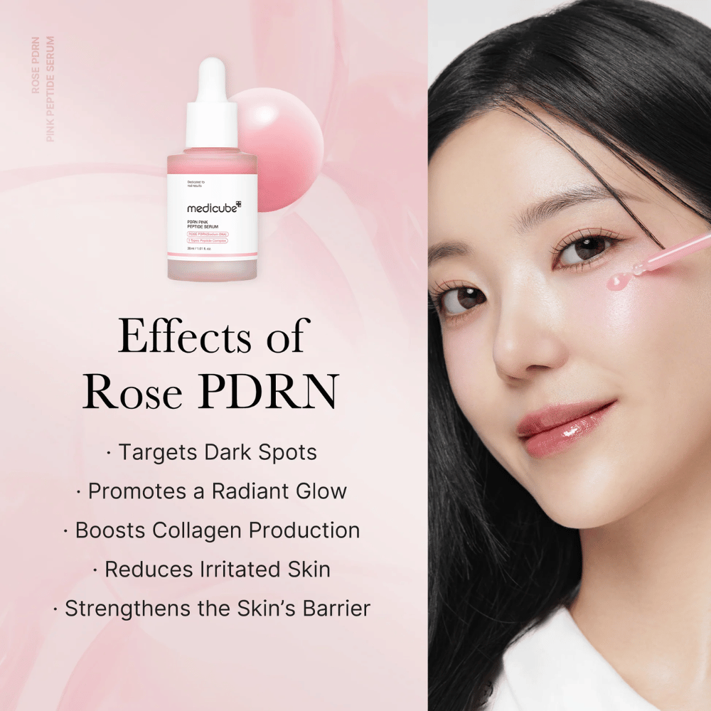Efekty Medicube Rose PDRN Pink Peptide Serum

🌟 Zmniejsza ciemne plamy
✨ Nadaje skórze promienny blask
💖 Stymuluje produkcję kolagenu
🌿 Łagodzi podrażnioną skórę
🛡️ Wzmacnia barierę skórną

Idealne dla gładszej, jędrniejszej i bardziej promiennej skóry!