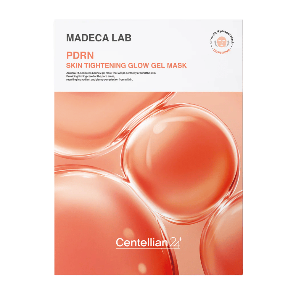 MADECA LAB PDRN Skin Tightening Glow Gel Mask od Centellian24 – koreańska maska żelowa z technologią PDRN dla jędrniejszej skóry, blasku i poprawionej elastyczności skóry.