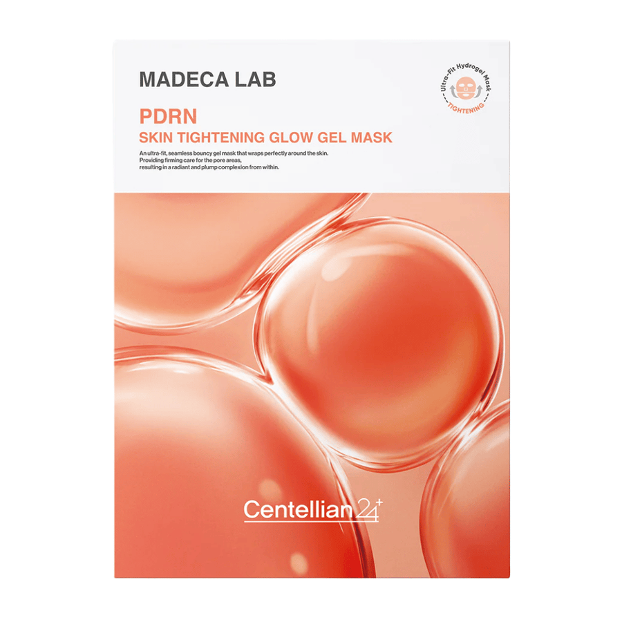 MADECA LAB PDRN Skin Tightening Glow Gel Mask od Centellian24 – koreańska maska żelowa z technologią PDRN dla jędrniejszej skóry, blasku i poprawionej elastyczności skóry.