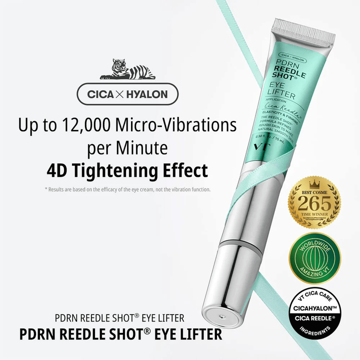 Krem pod oczy od VT Cosmetics z PDRN i mikrowibracją, która redukuje drobne linie, głęboko nawilża i zapewnia jędrniejszą skórę wokół oczu