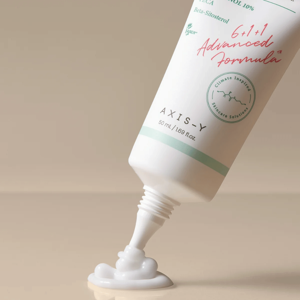 AXIS-Y Panthenol 10 Skin Smoothing Shield Cream wyciskany z tubki