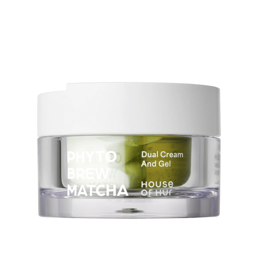 House of Hur Phyto Brew Matcha Dual Cream And Gel krem do twarzy o podwójnej formule, który nawilża skórę i zapewnia zarówno lekki żel, jak i bogaty krem w jednym produkcie