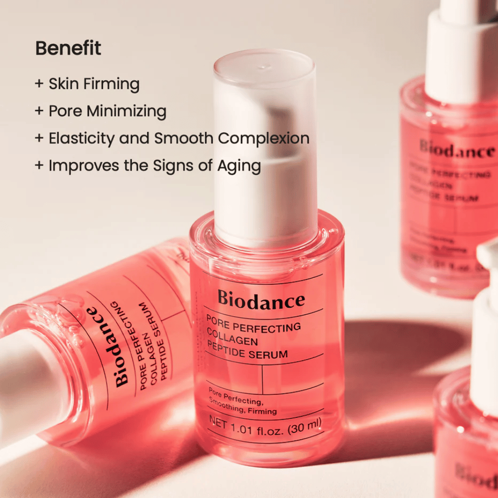Biodance Pore Perfecting Collagen Peptide Serum 30 ml – ujędrniające i zmniejszające pory serum do twarzy.