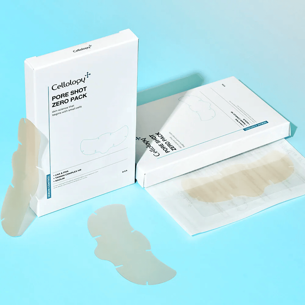 Cellology Pore Shot Zero Pack – plastry pielęgnujące pory z LHA, PHA, kaolinem i kompleksem tanin
