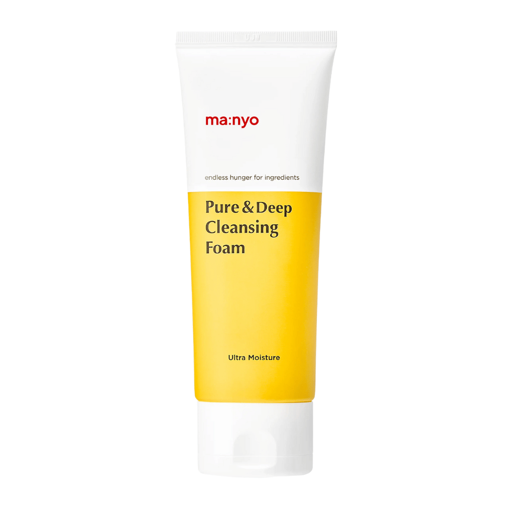 Zbliżenie na Ma:nyo Pure & Deep Cleansing Foam – ultra nawilżającą formułę, która delikatnie oczyszcza i głęboko nawilża skórę.