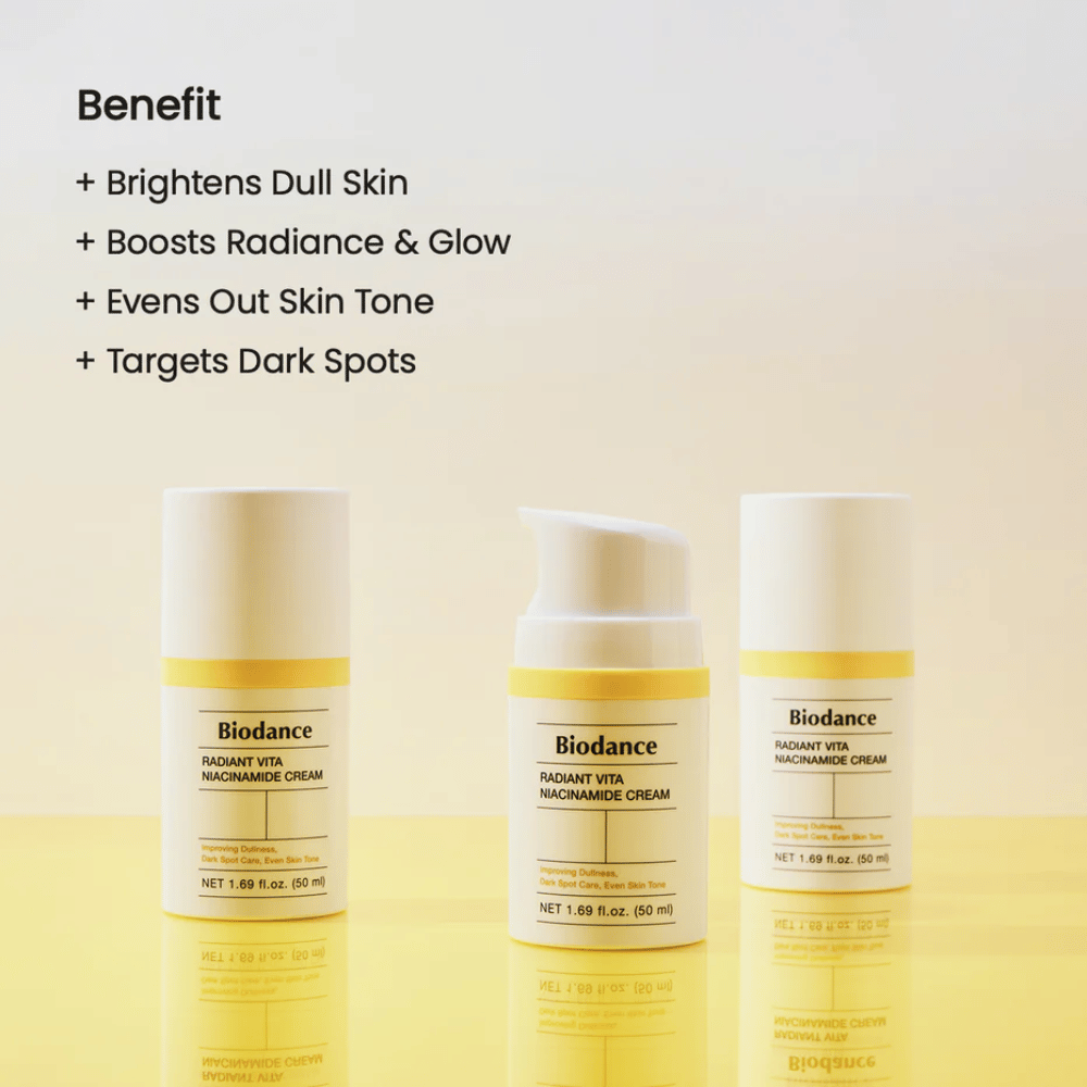 Biodance Radiant Vita Niacinamide Cream trio – krem do twarzy dla blasku i pigmentacji