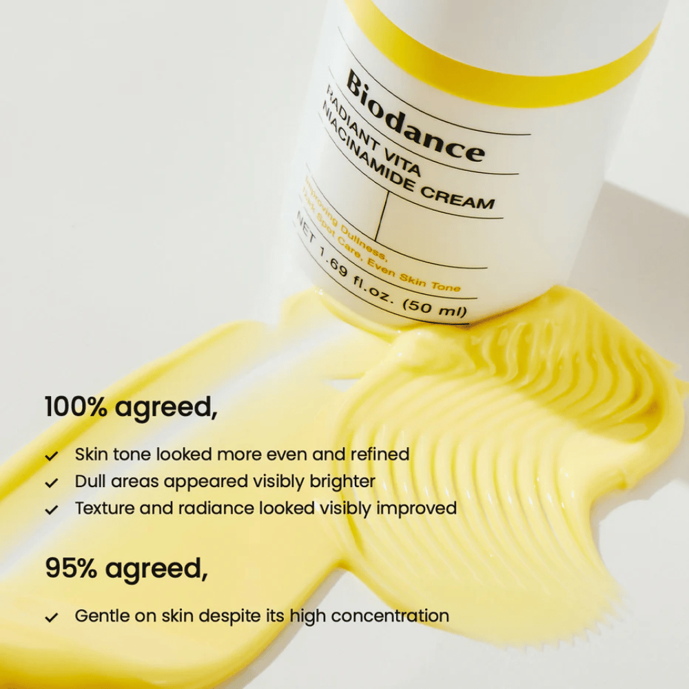 Biodance Radiant Vita Niacinamide Cream klinicznie testowany – jaśniejsza skóra i bardziej wyrównany koloryt