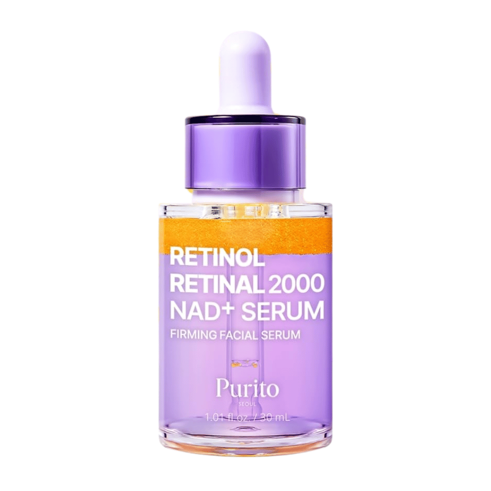 PURITO SEOUL Retinol Retinal 2000 NAD+ Serum 30 ml – ujędrniające koreańskie serum do twarzy z retinolem, retinalem i NAD+.