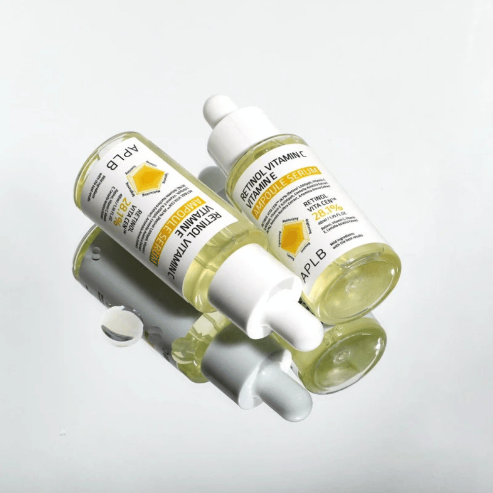 APLB Retinol Vitamin C Vitamin E Ampoule Serum butelki z efektem lustra