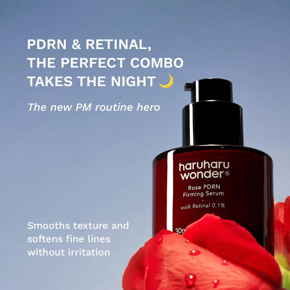 Haruharu Wonder Rose PDRN Firming Serum z PDRN i retinalem 0,1% na drobne linie i poprawę struktury skóry
