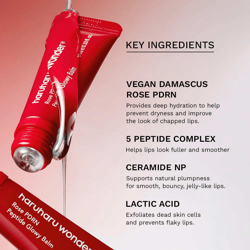 Haruharu Wonder Rose PDRN Peptide Glowy Balm z wegańskim Rose PDRN, peptydami, ceramidem NP i kwasem mlekowym