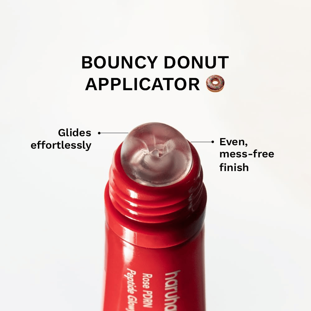 Haruharu Wonder Rose PDRN Peptide Glowy Balm – balsam do ust z okrągłym aplikatorem do równomiernej aplikacji