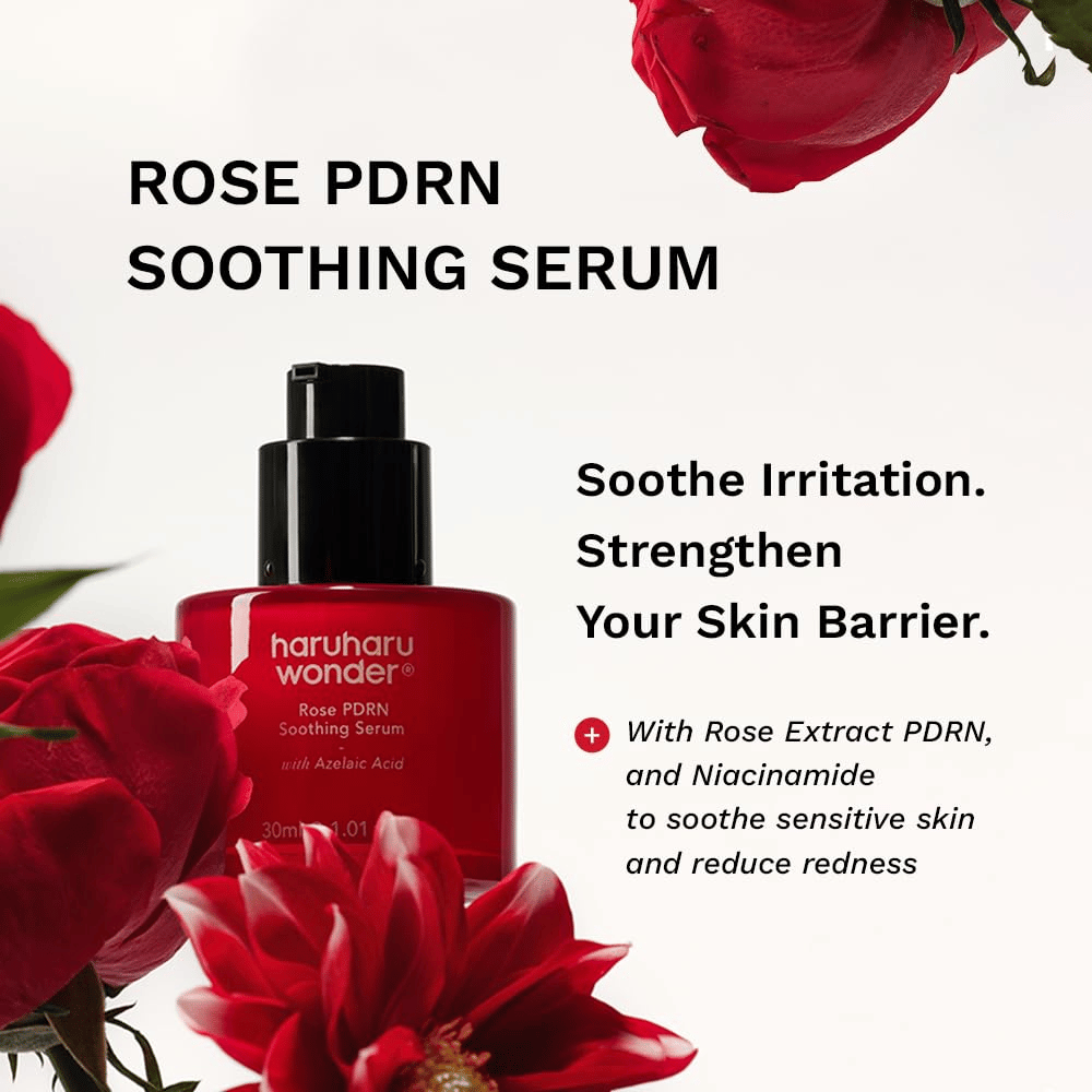 Haruharu Wonder Rose PDRN Soothing Serum z PDRN, kwasem azelainowym i niacynamidem na zaczerwienienia i dla bariery skórnej