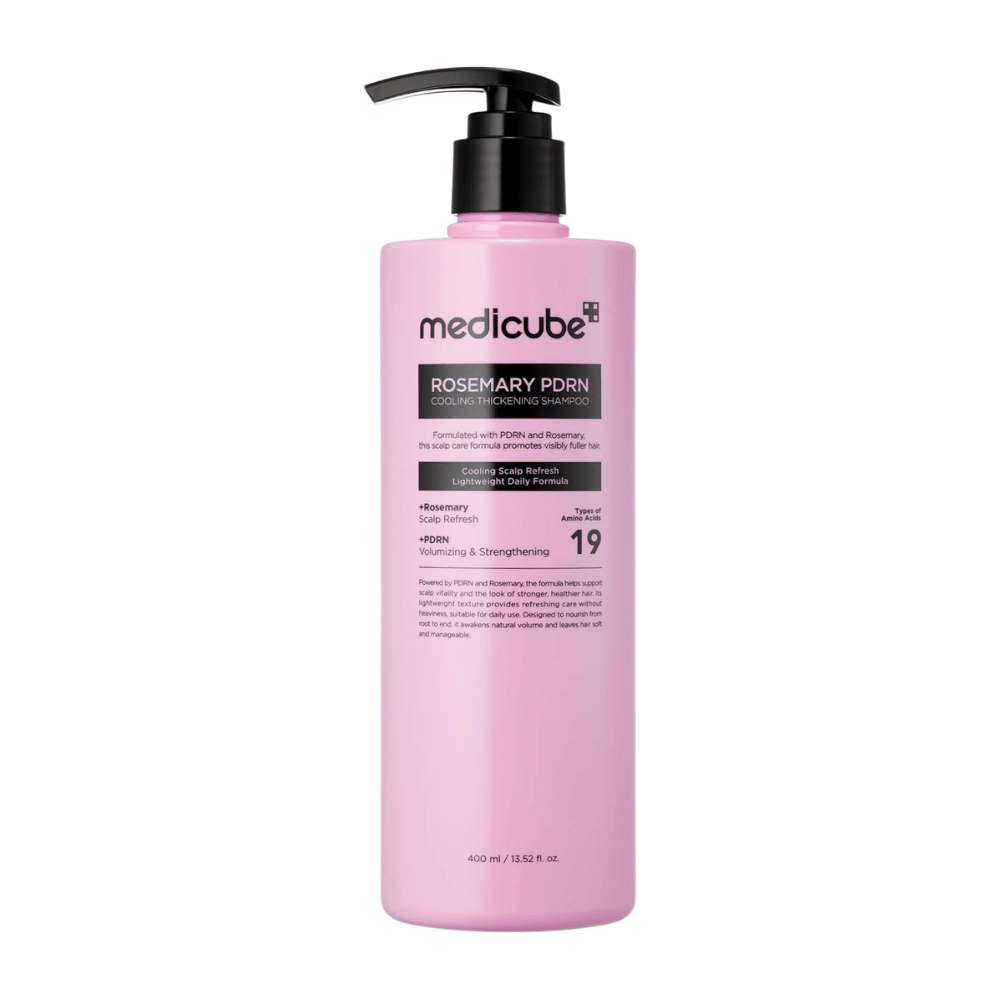 Medicube Rosemary PDRN Cooling Thickening Shampoo w butelce z pompką 400 ml do codziennej pielęgnacji skóry głowy i włosów