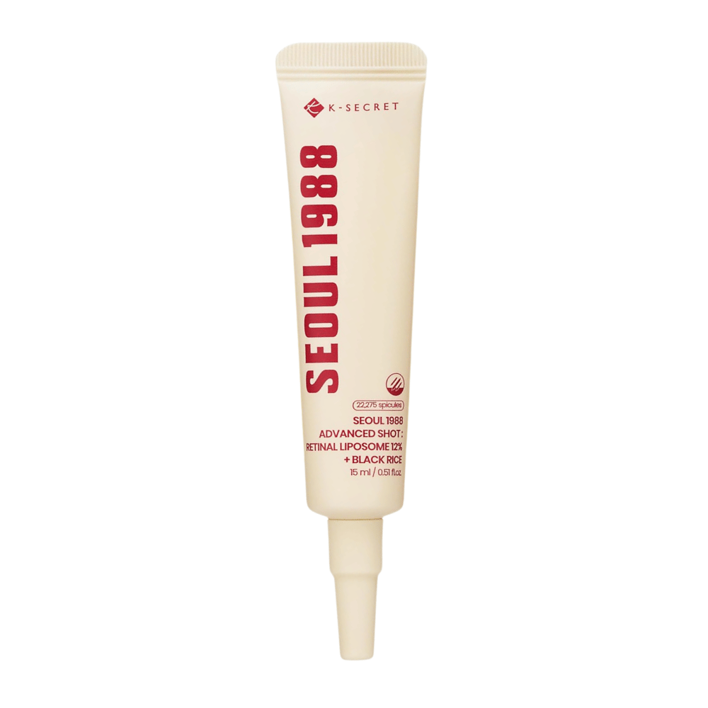 K-SECRET SEOUL 1988 Advanced Shot Retinal Liposome 12% + Black Rice 15 ml – koreańska kuracja retinalowa w tubce.